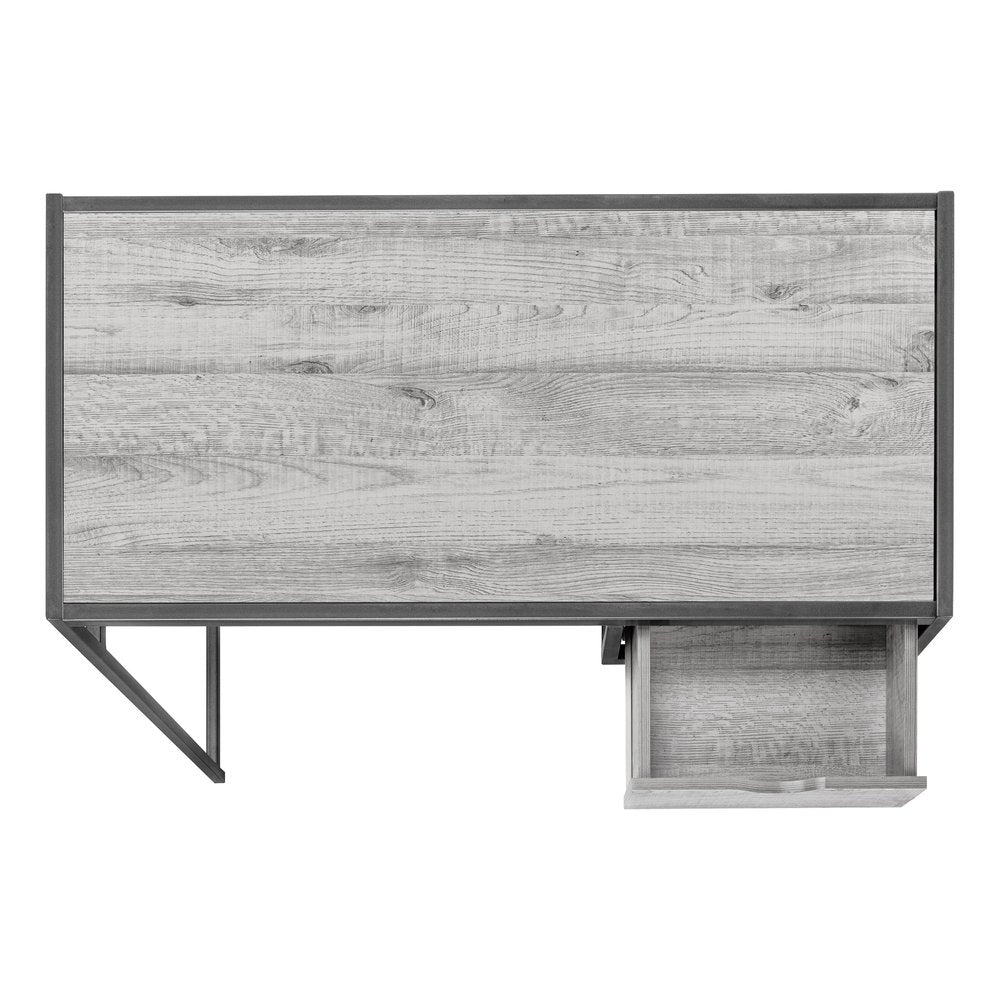 42" Gray and Dark Gray Computer Desk HomeRoots