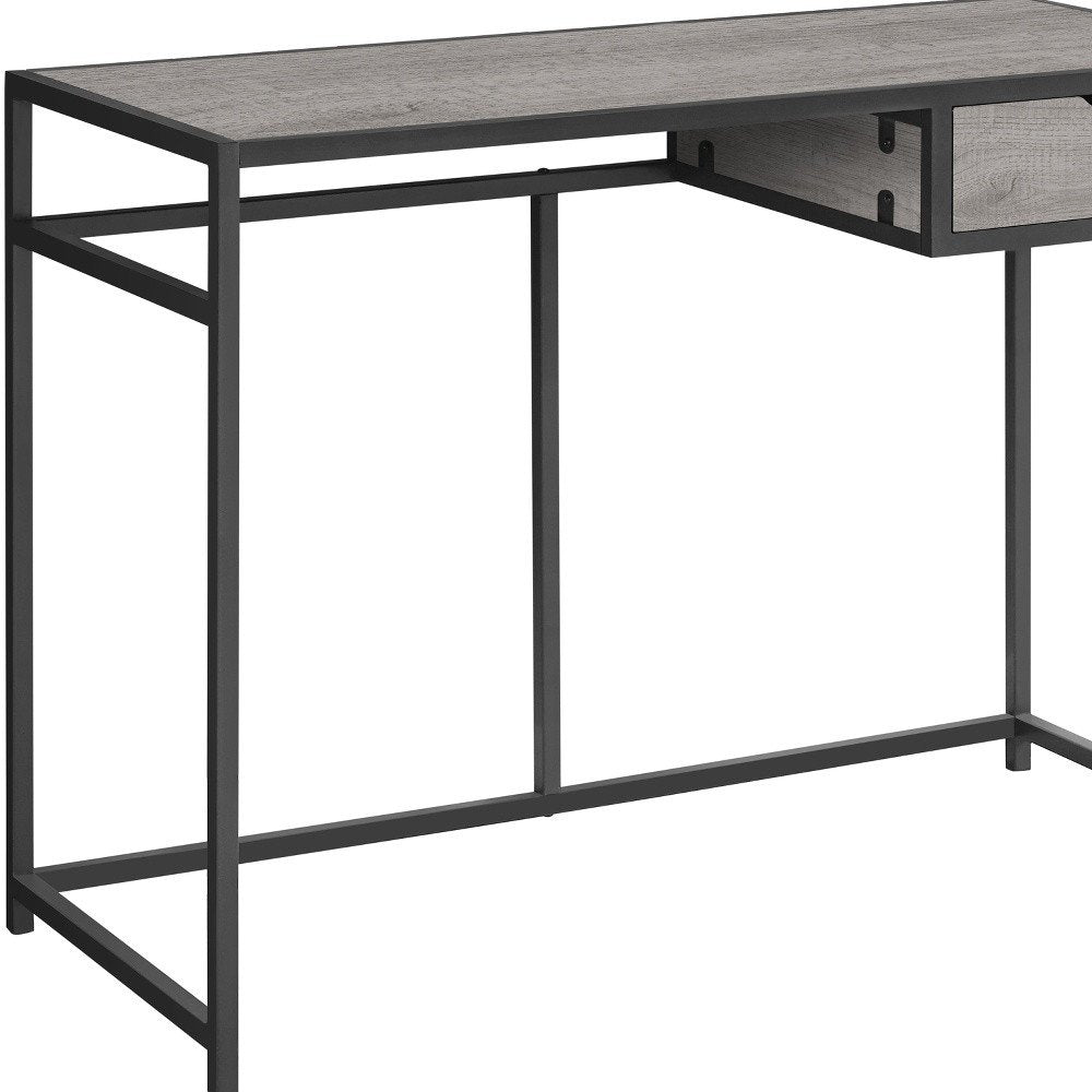 42" Gray and Dark Gray Computer Desk HomeRoots