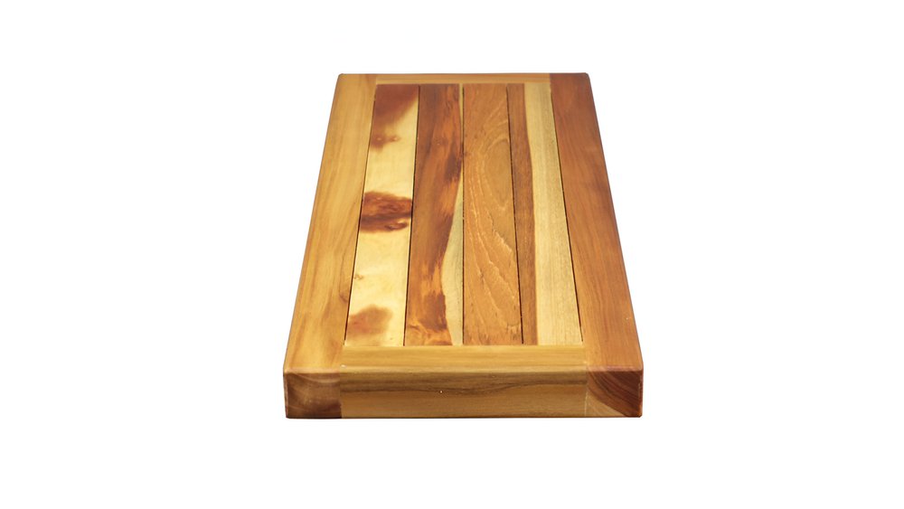 29" Natural Teak Wood Bath Tray And Seat HomeRoots