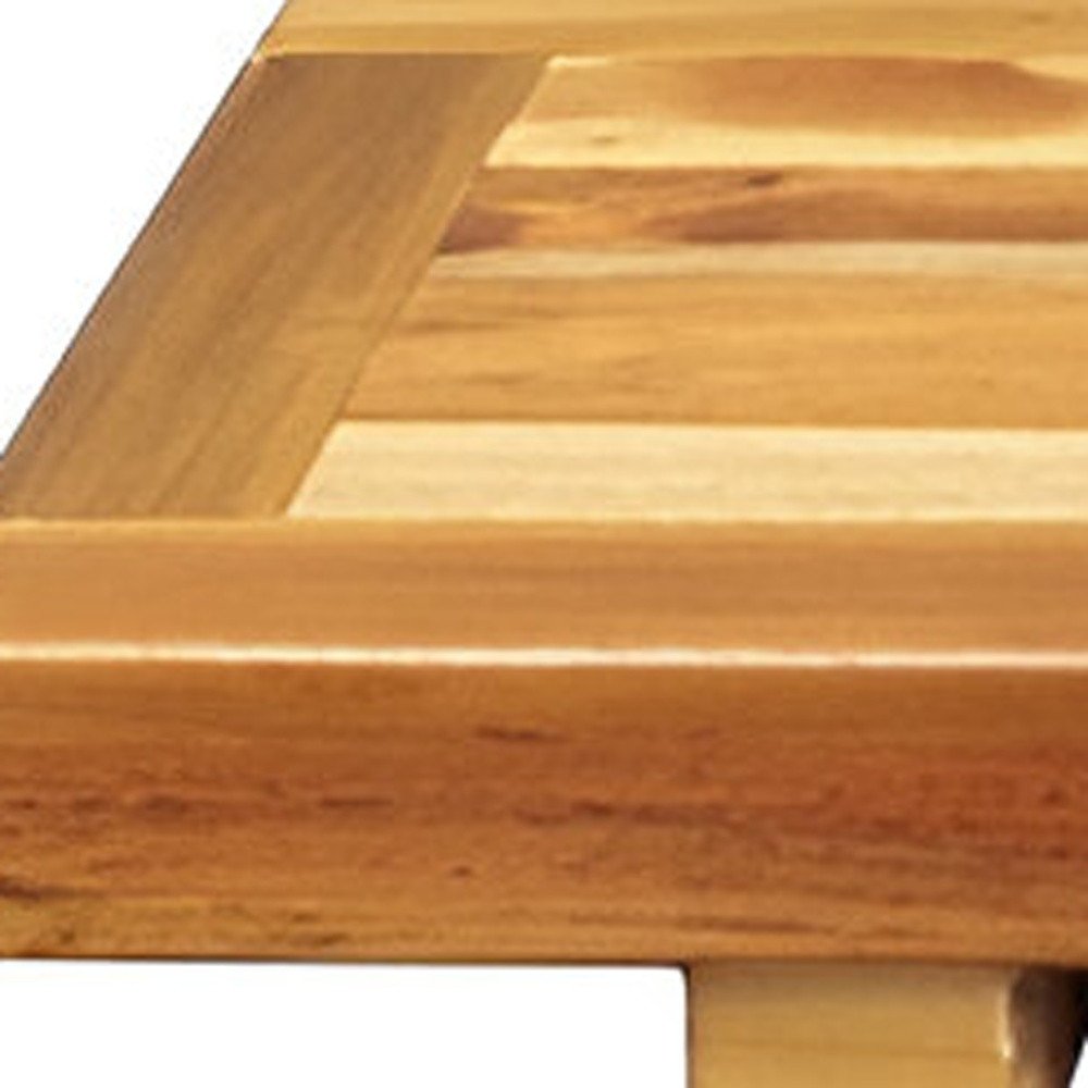 29" Natural Teak Wood Bath Tray And Seat HomeRoots