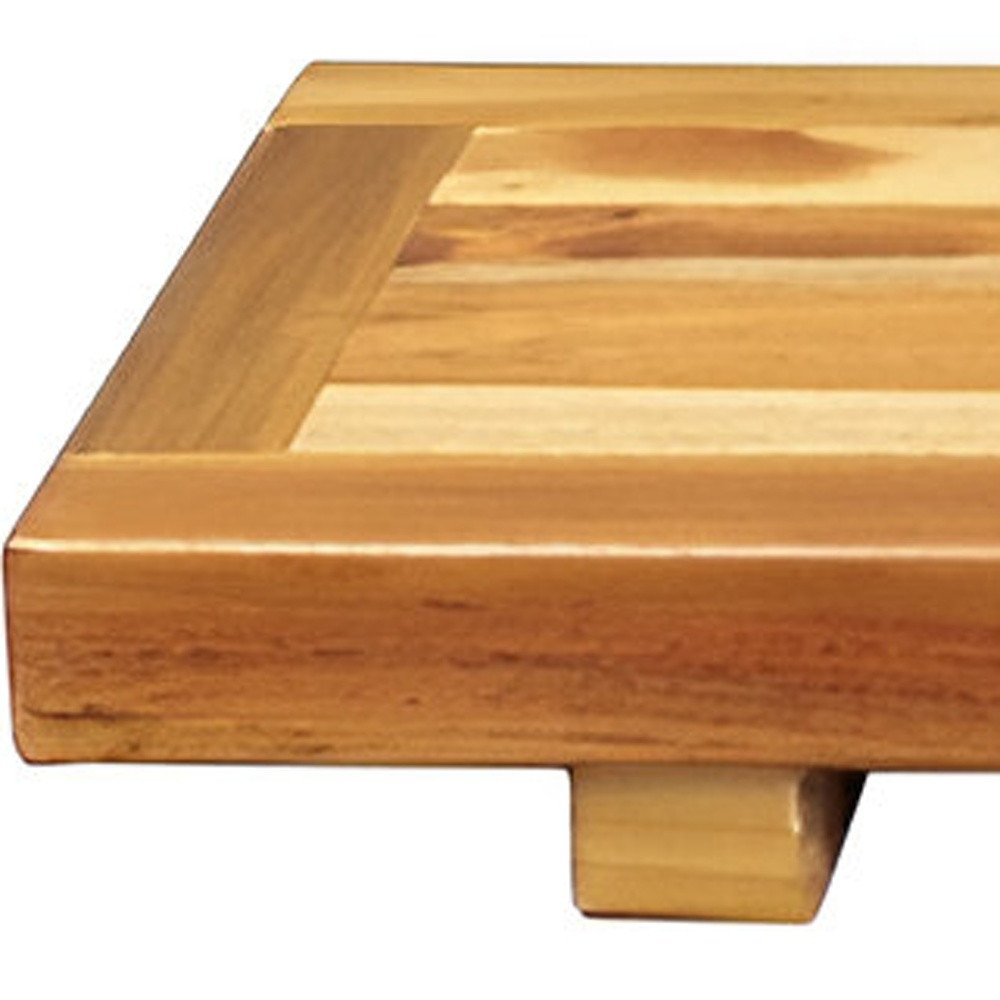 29" Natural Teak Wood Bath Tray And Seat HomeRoots