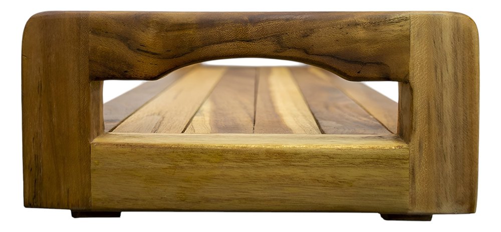 29" Natural Teak Bath Tray and Seat with Handles HomeRoots