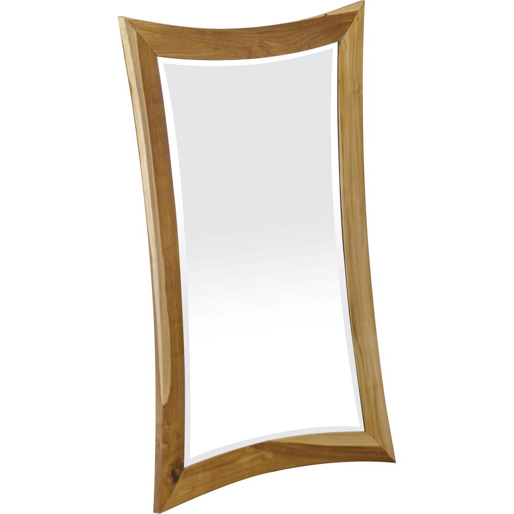 35" Brown Abstract Wood Framed Bathroom Vanity Mirror HomeRoots