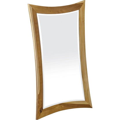 35" Brown Abstract Wood Framed Bathroom Vanity Mirror HomeRoots