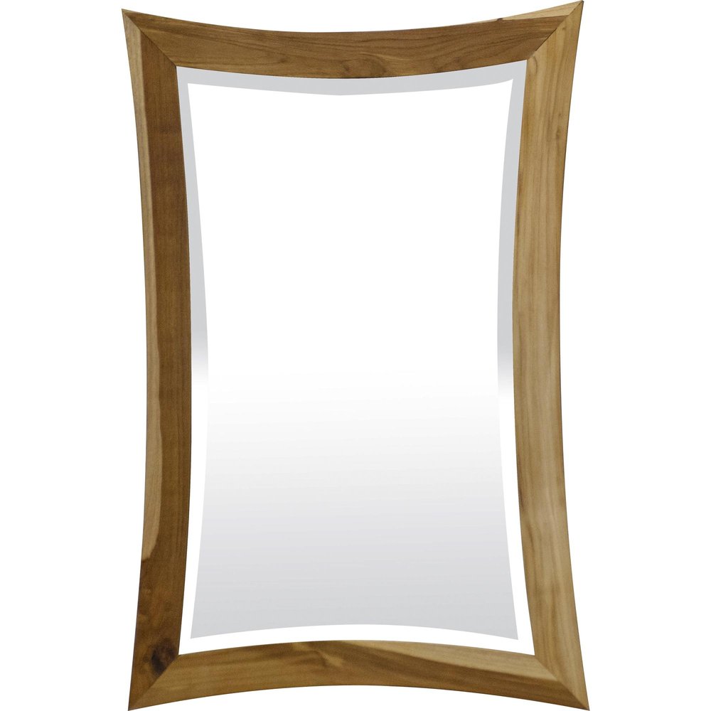 35" Brown Abstract Wood Framed Bathroom Vanity Mirror HomeRoots