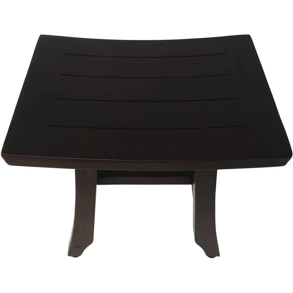 14" Brown Teak Shower Bench HomeRoots