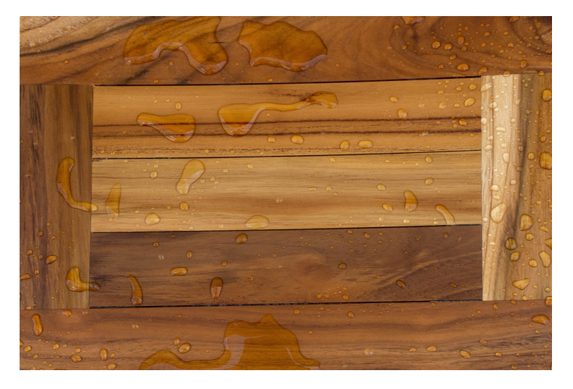 14" Natural Teak Curvilinear Shower Bench HomeRoots