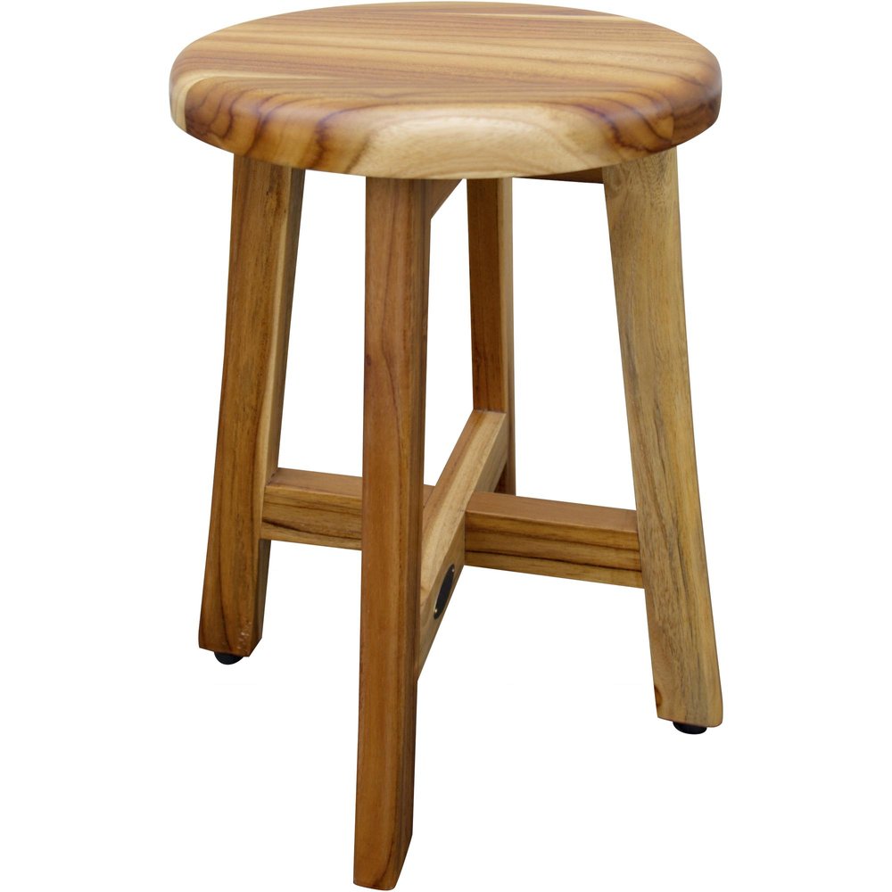 18" Natural Brown Backless Bar Chair HomeRoots