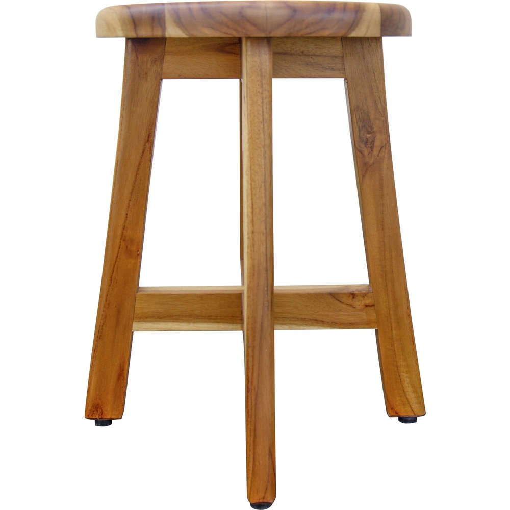 18" Natural Brown Backless Bar Chair HomeRoots