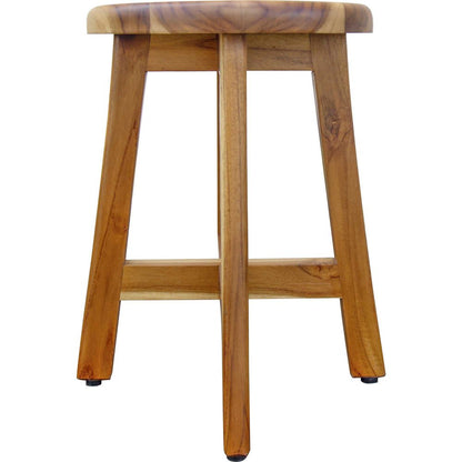 18" Natural Brown Backless Bar Chair HomeRoots