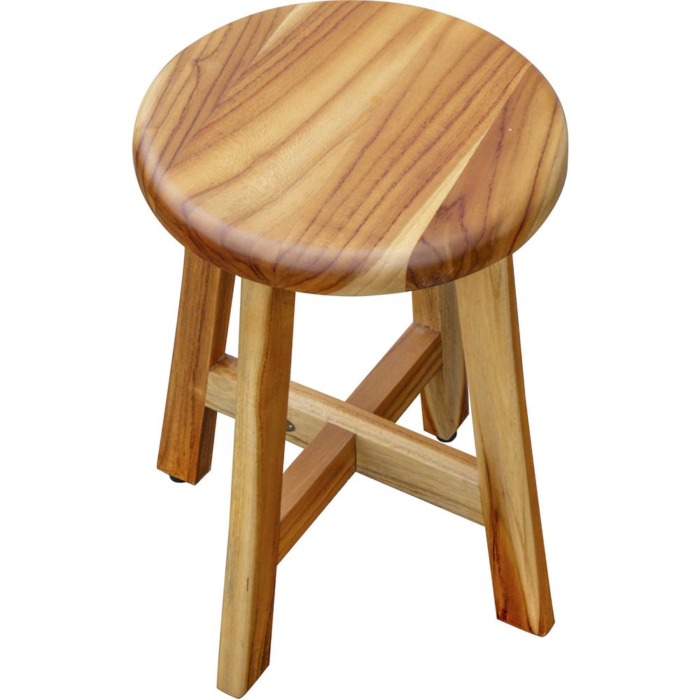 18" Natural Brown Backless Bar Chair HomeRoots