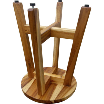 18" Natural Brown Backless Bar Chair HomeRoots