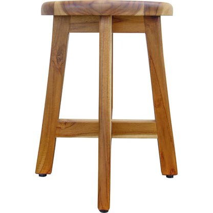 18" Natural Brown Backless Bar Chair HomeRoots