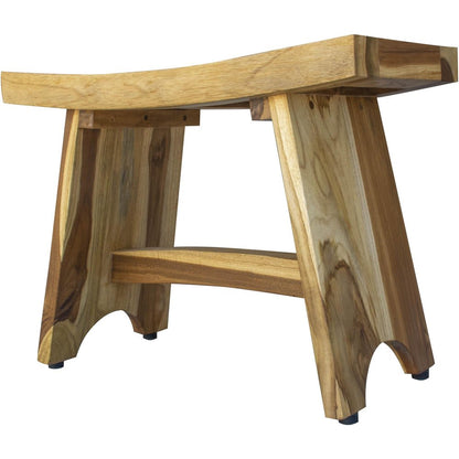 Contemporary Teak Outdoor Bench In Natural Finish HomeRoots