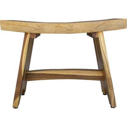 Contemporary Teak Outdoor Bench In Natural Finish HomeRoots