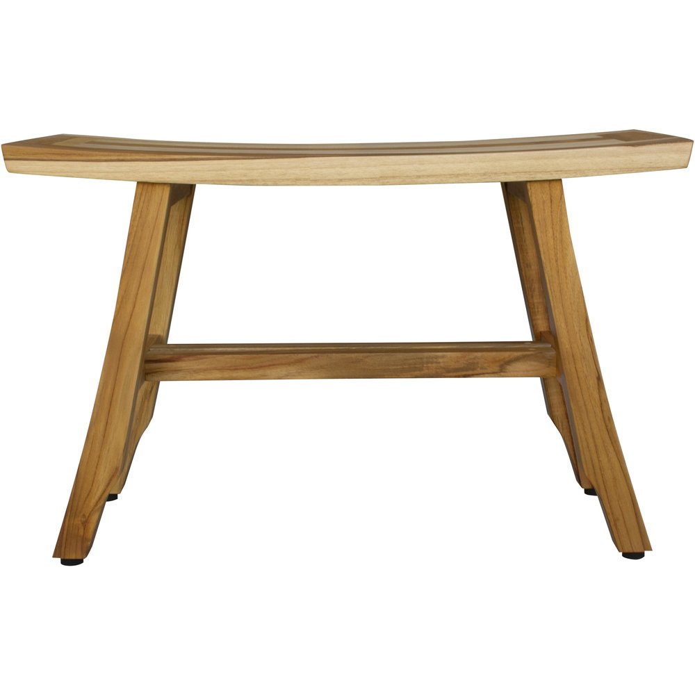 28" Natural Teak Rectangular Shower Bench HomeRoots