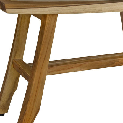 28" Natural Teak Rectangular Shower Bench HomeRoots