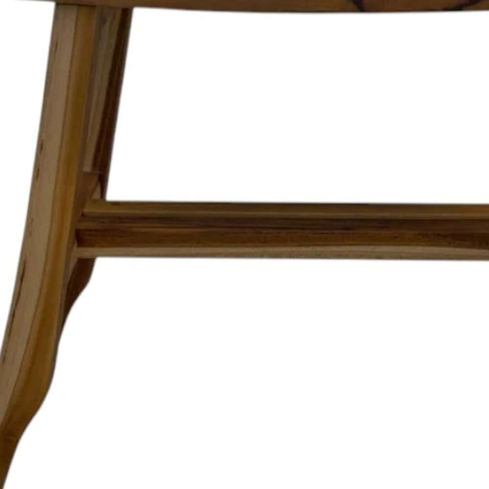 24" Brown Teak Rectangular Shower Bench HomeRoots