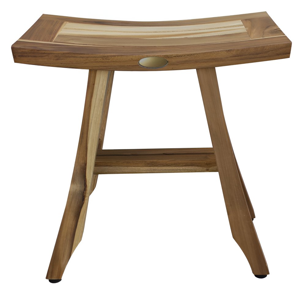 18" Natural Teak Rectangular Shower Bench HomeRoots