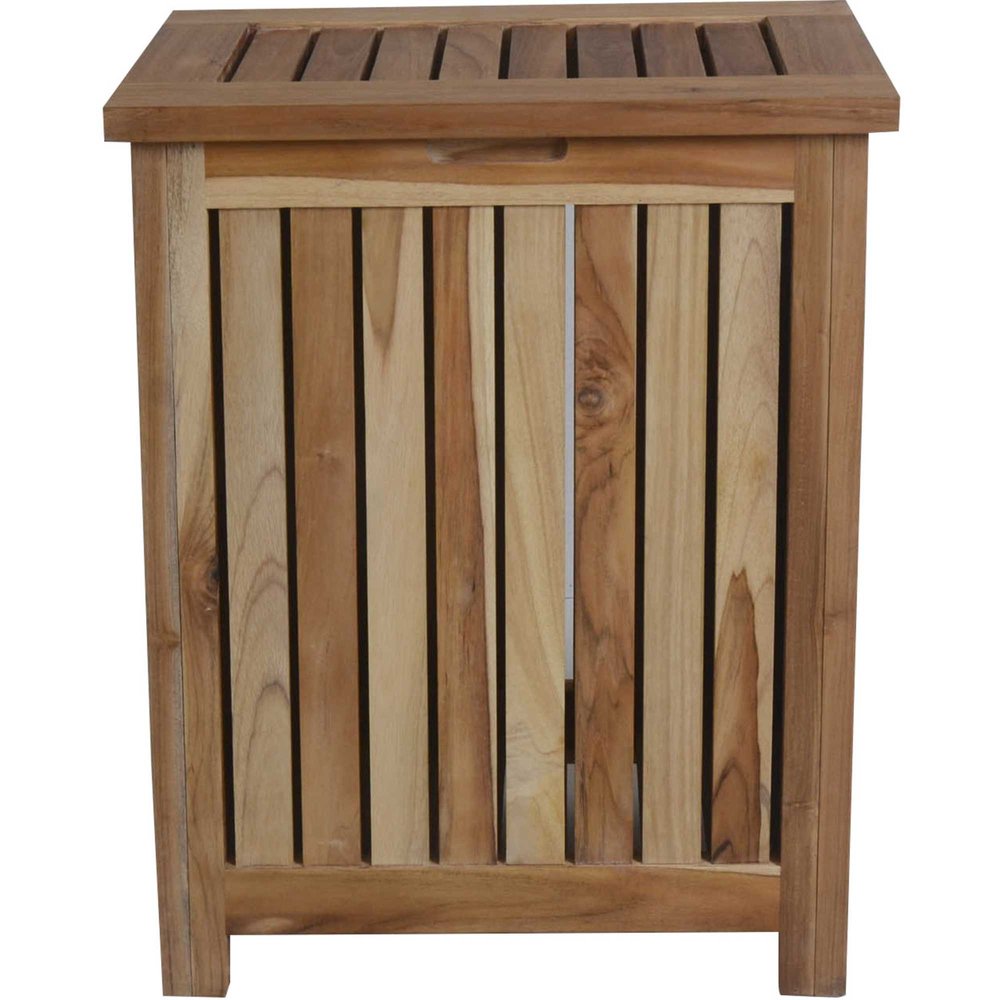 20" Natural Solid Wood Hamper Storage Box HomeRoots