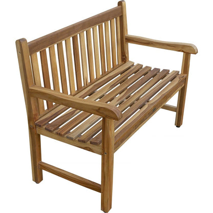 26" Natural Teak Solid Wood Garden Bench HomeRoots