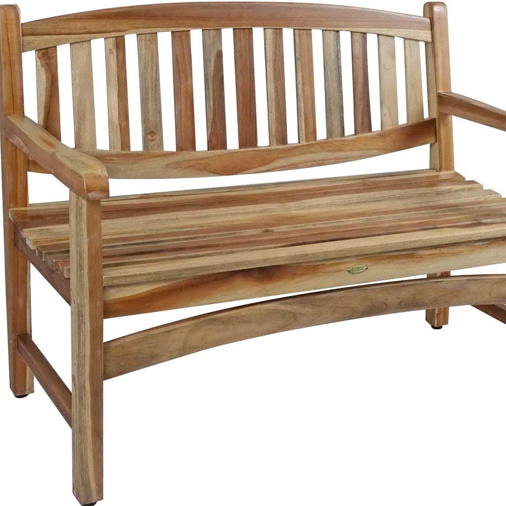 26" Natural Teak Solid Wood Garden Bench HomeRoots