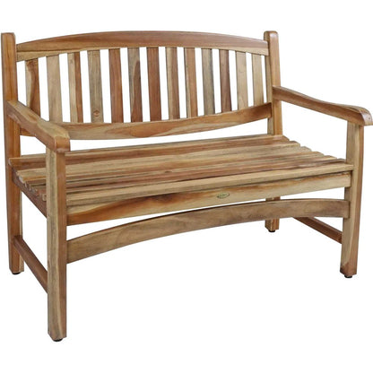 26" Natural Teak Solid Wood Garden Bench HomeRoots