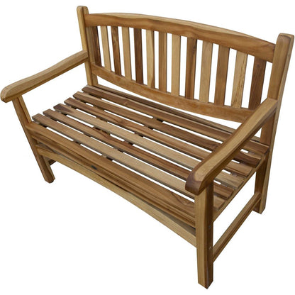 26" Natural Teak Solid Wood Garden Bench HomeRoots