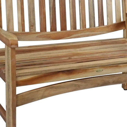 26" Natural Teak Solid Wood Garden Bench HomeRoots