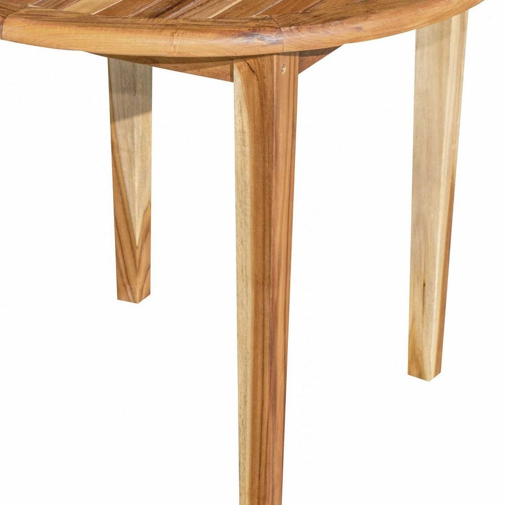 36" Natural Rounded Solid Wood Outdoor Dining Table HomeRoots