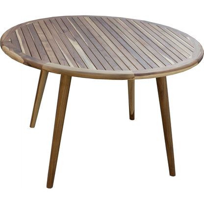 36" Natural Rounded Solid Wood Outdoor Dining Table HomeRoots