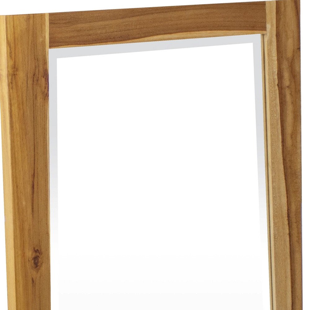 35" Brown Wood Accent Mirror HomeRoots