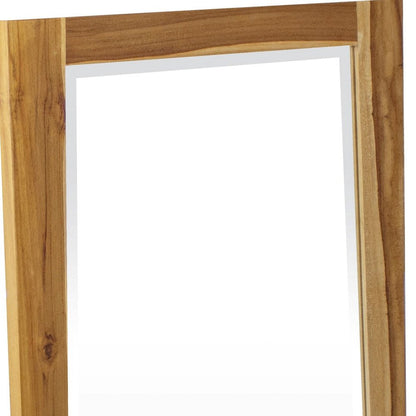35" Brown Wood Accent Mirror HomeRoots