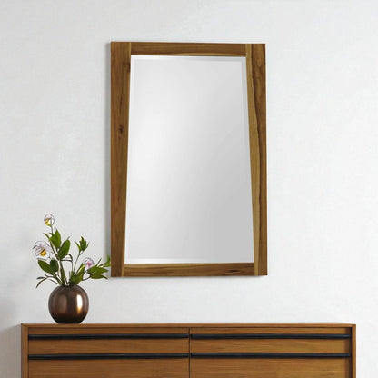 35" Brown Wood Accent Mirror HomeRoots