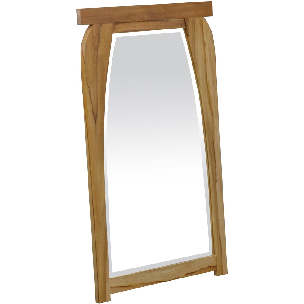 35" Natural Solid Wood Framed Accent Mirror — view 1