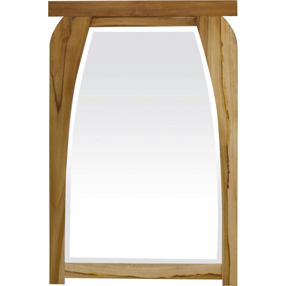 35" Natural Solid Wood Framed Accent Mirror — view 2