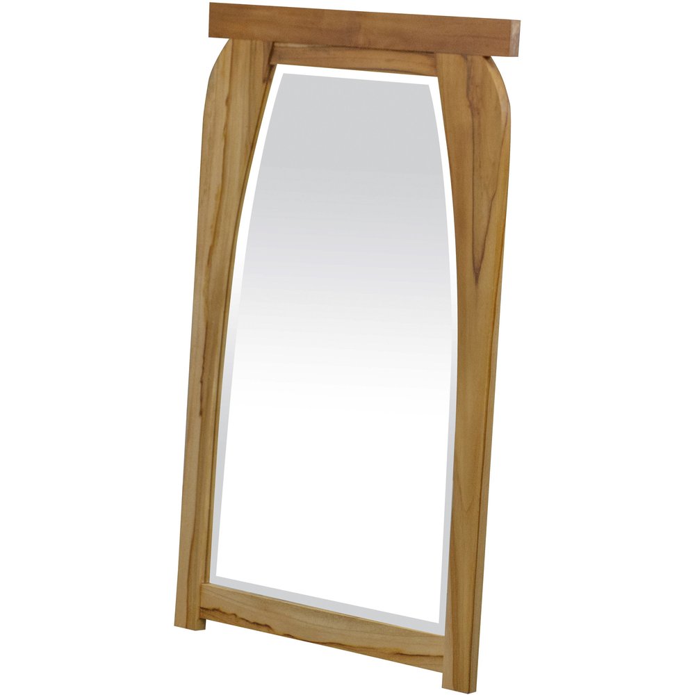35" Natural Solid Wood Framed Accent Mirror — view 5