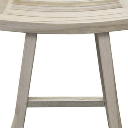 30" X 15" Light Gray Teak Square Shower Bench HomeRoots