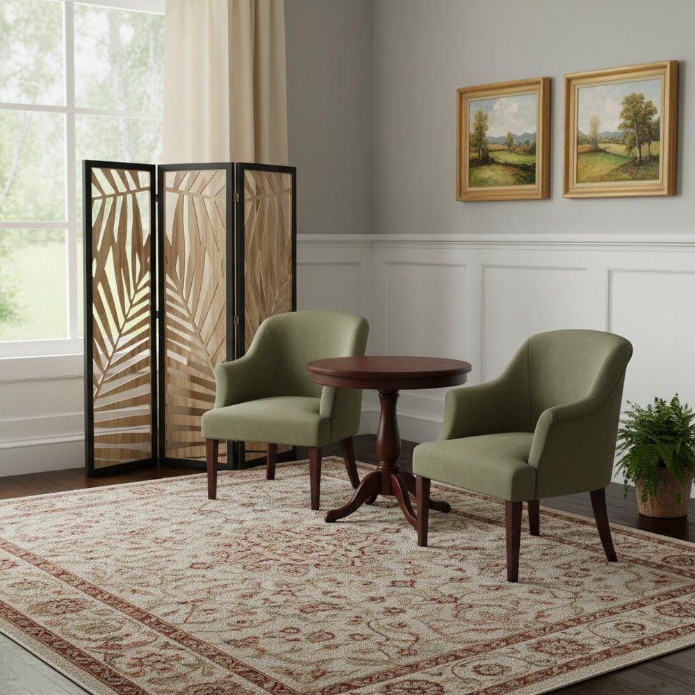 67" Brown Solid Wood Panel Screen Room Divider HomeRoots