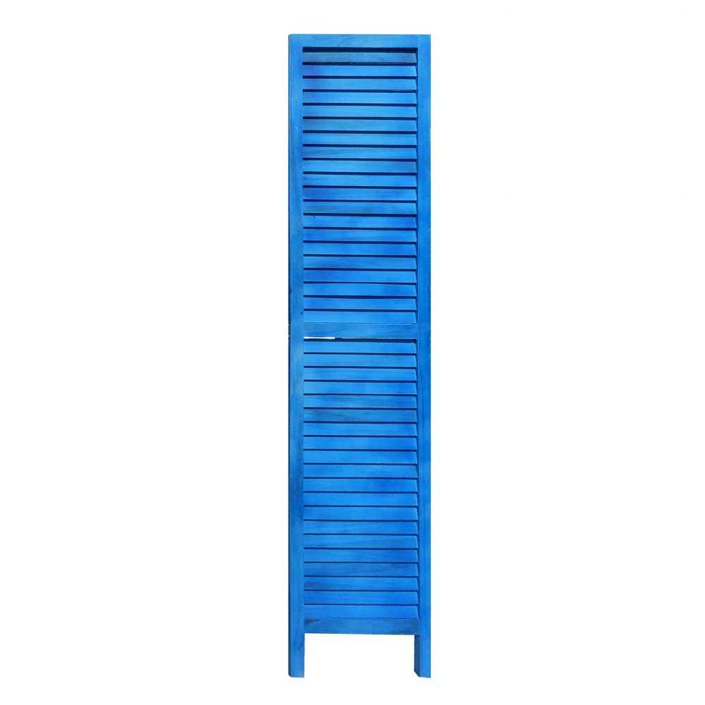 67" Light Blue Folding Three Panel Screen Room Divider HomeRoots