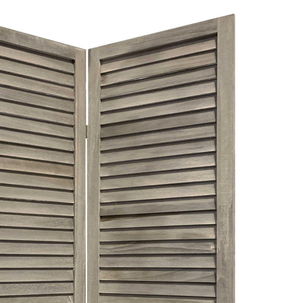 67" Gray Folding Three Panel Screen Room Divider HomeRoots