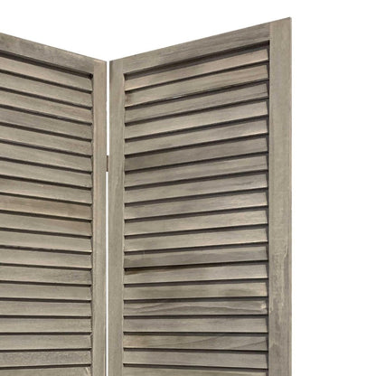 67" Gray Folding Three Panel Screen Room Divider HomeRoots