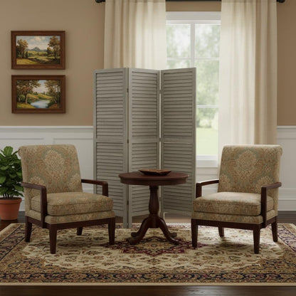 67" Gray Folding Three Panel Screen Room Divider HomeRoots