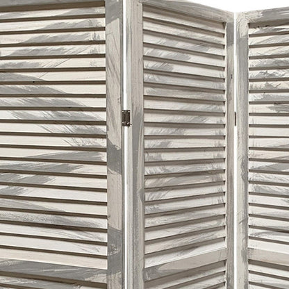 67" Gray Folding Three Panel Screen Room Divider HomeRoots