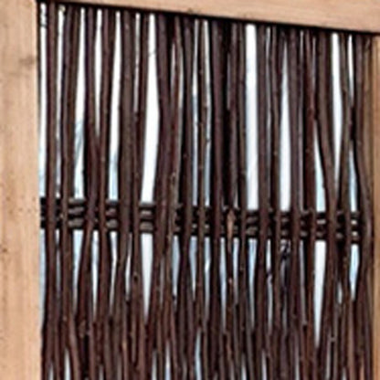 71" Brown Solid Wood Folding Three Panel Screen Room Divider HomeRoots