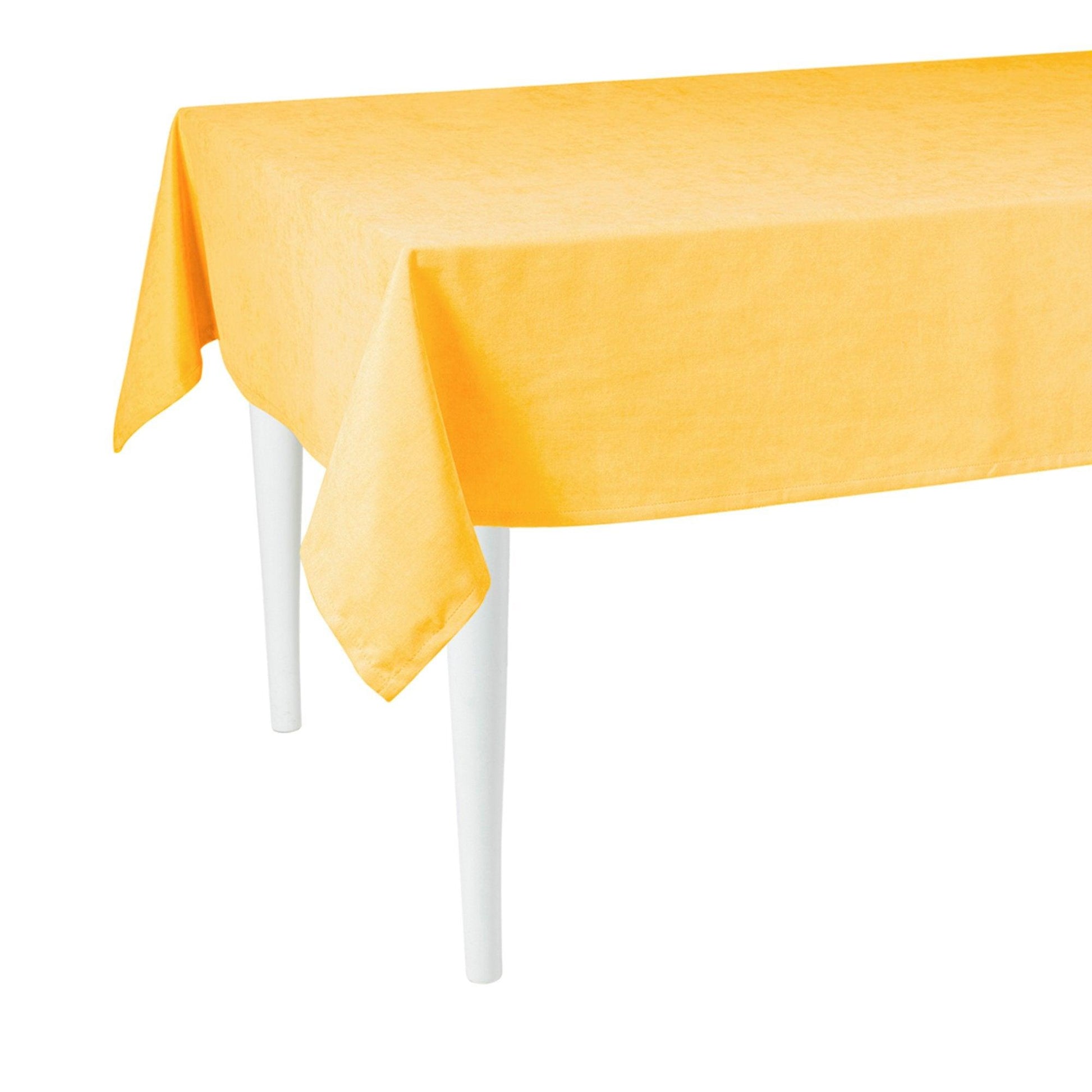 55" Merry Christmas Square Tablecloth In Yellow - FurniFindUSA