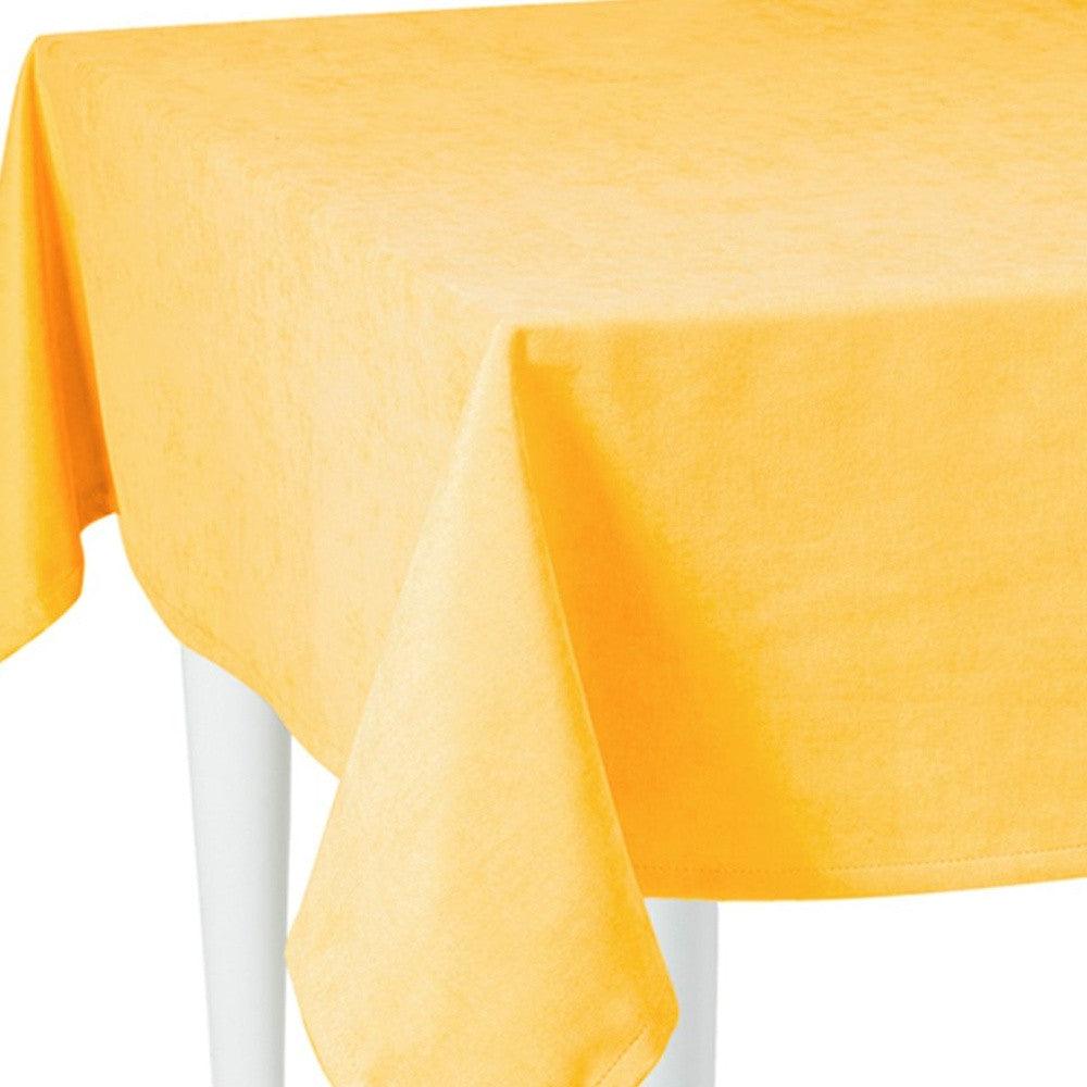 55" Merry Christmas Square Tablecloth In Yellow - FurniFindUSA