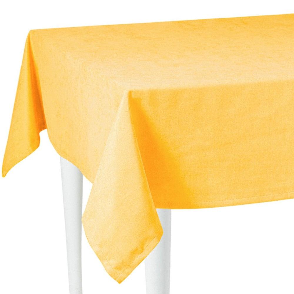 55" Merry Christmas Square Tablecloth In Yellow - FurniFindUSA