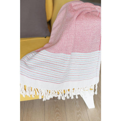 Red And White Checked Turkish Towel Or Throw Blanket HomeRoots