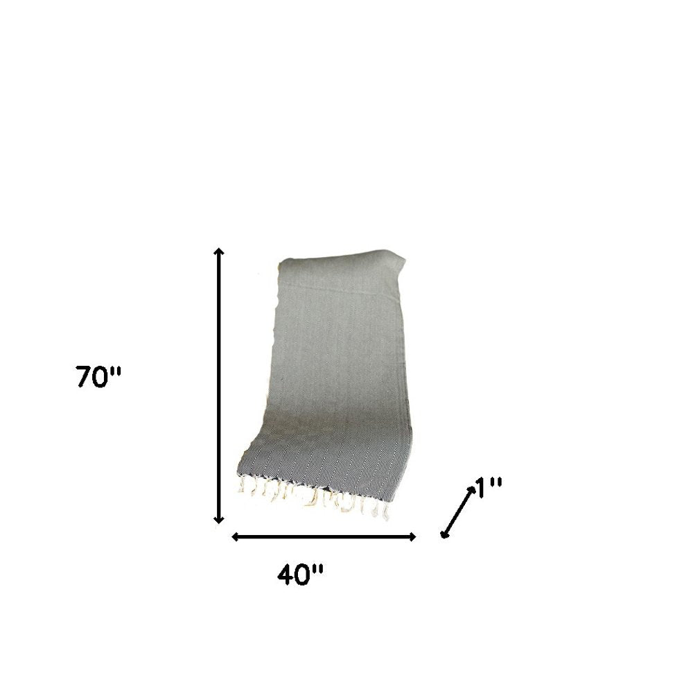 70" Geometric Handwoven Throw Blankets In Black HomeRoots